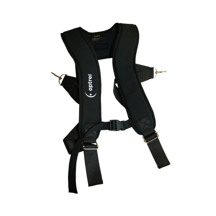 Shoulder Harness (Black) with a lock clip, suitable for Optrel E3000X.