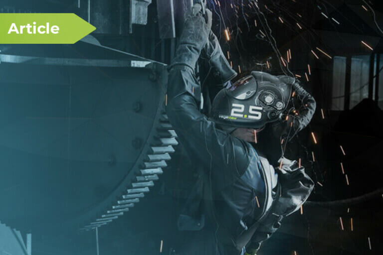 A man wearing the Vegaview 2.5 PAPR - article image for Optrel Blog: The Benefits of Powered Air Purifying Respirators.