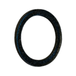 A Sealing Ring in black with blue strip, suitable for Swiss Air Respirator Hose.